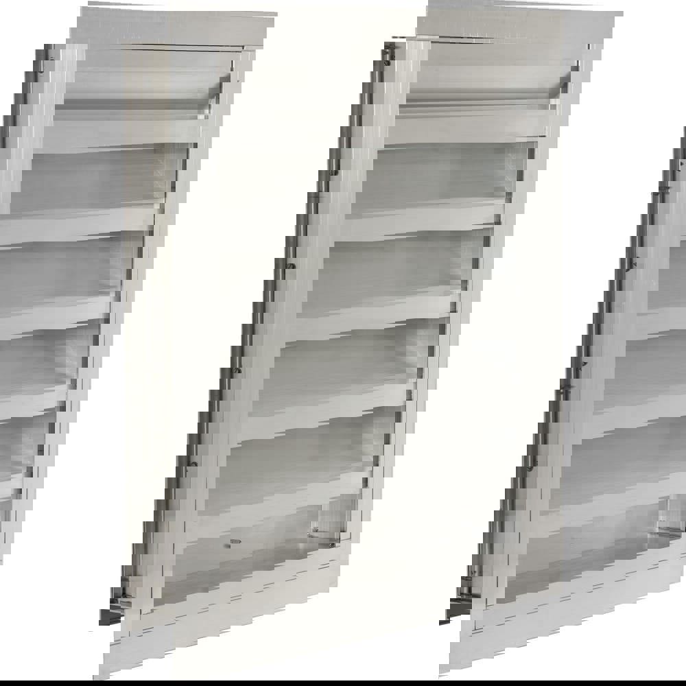 Louvers; Type: Extruded Aluminum; Drainable Blades; Intake or Exhaust ; Width (Inch): 24 ; Depth (Inch): 4 ; Height (Inch): 24 ; Width: 24